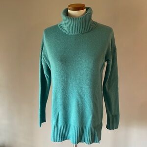 BENEDETTA B made in ITALY WOOL / CASHMERE turtleneck sweater tunic TEAL size XS